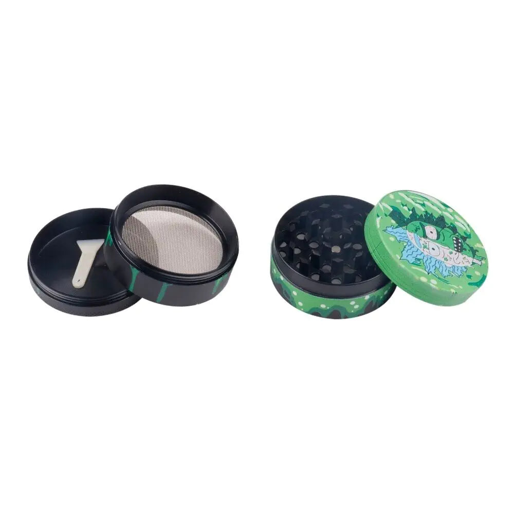 4-Layer 50mm Metal Dry Aluminum Large Herbal Spice Tobacco Grinder Crusher USA WEM Support (www.WEM.support)