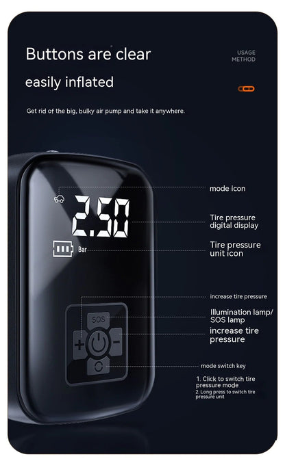 Portable Car Air Inflator WEM Support (www.WEM.support)