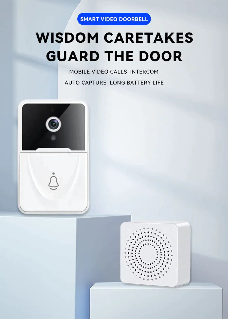 Wireless Security WiFi Smart Doorbell Intercom Video Camera Bell Chime Door Ring WEM Support (www.WEM.support)