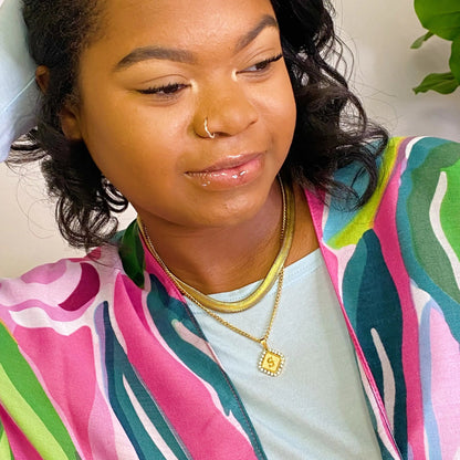 Aztec Delight Initial Necklace WEM Support (www.WEM.support)