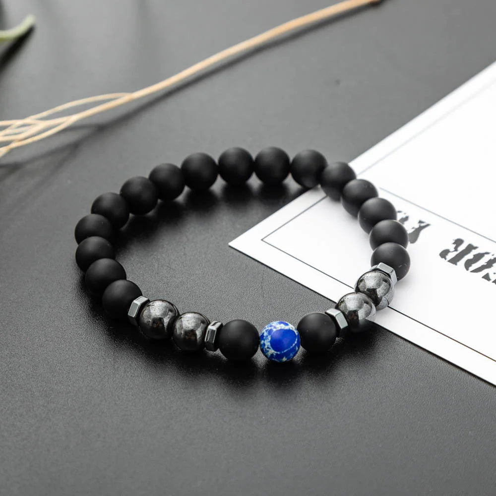 Frosted Stone Magnet Bracelet WEM Support (www.WEM.support)