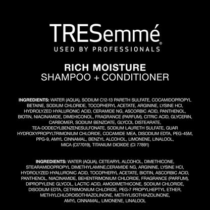TRESemmé Rich Moisture Shampoo and Conditioner Rich Moisture Pack of 2 for Dry Hair Formulated With Vitamin E and Biotin 28 oz My Store