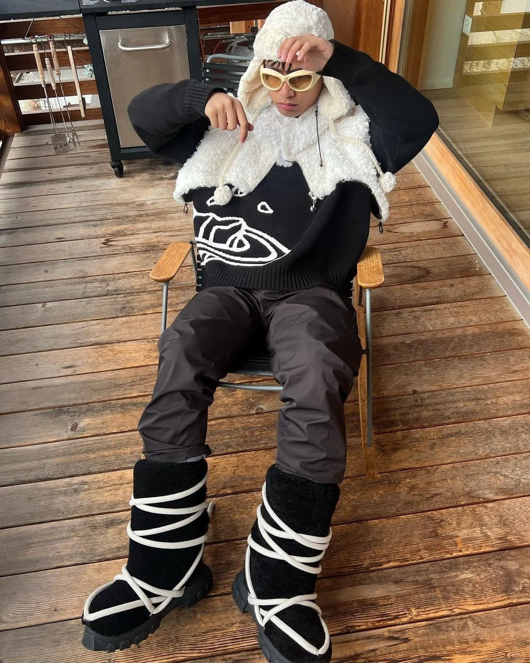 Space Planet Star Knitted Sweater - Y2K Vibes HejK.com