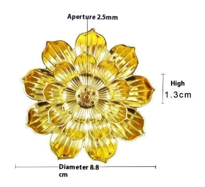 Alloy Lotus Incense Burner HejK.com
