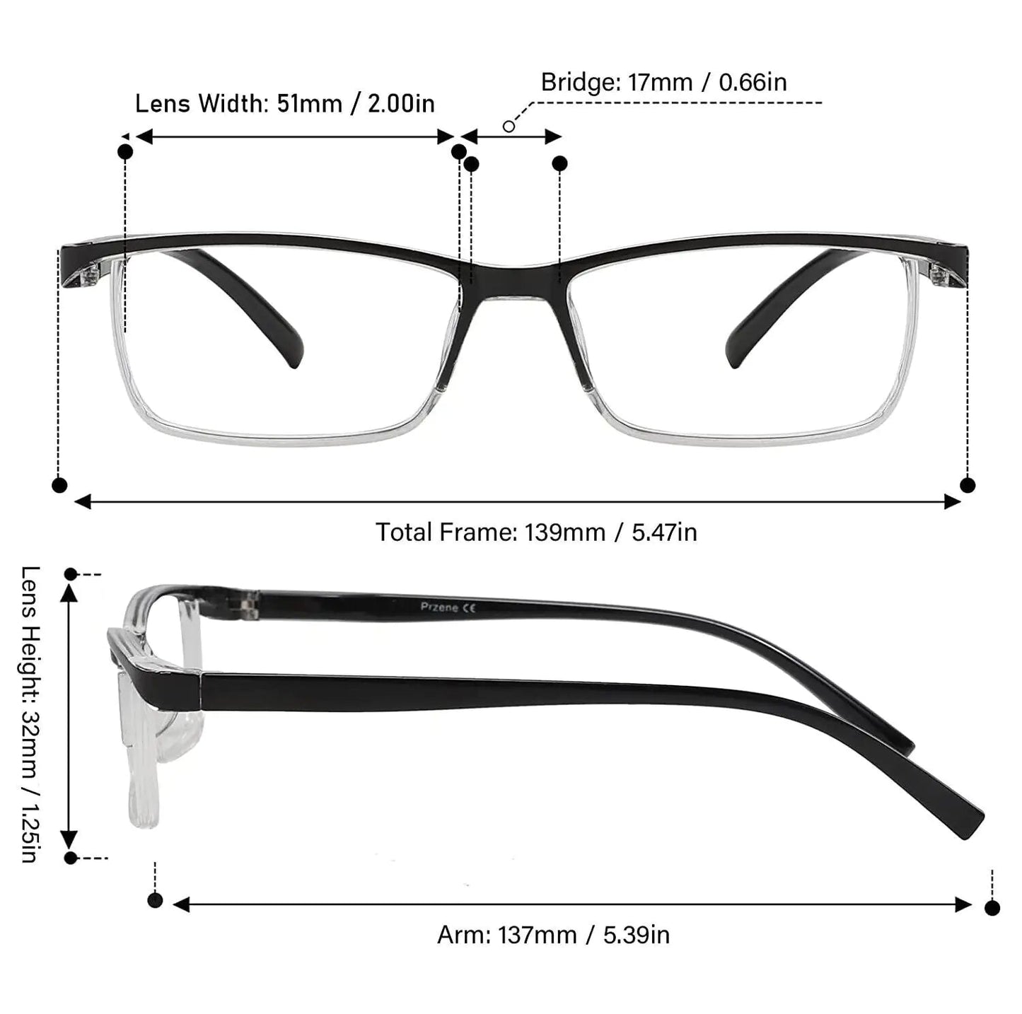 4 Pack Reading Glasses Readers Men Women Square Frame Spring Hinge Unisex Pairs WEM Support (www.WEM.support)