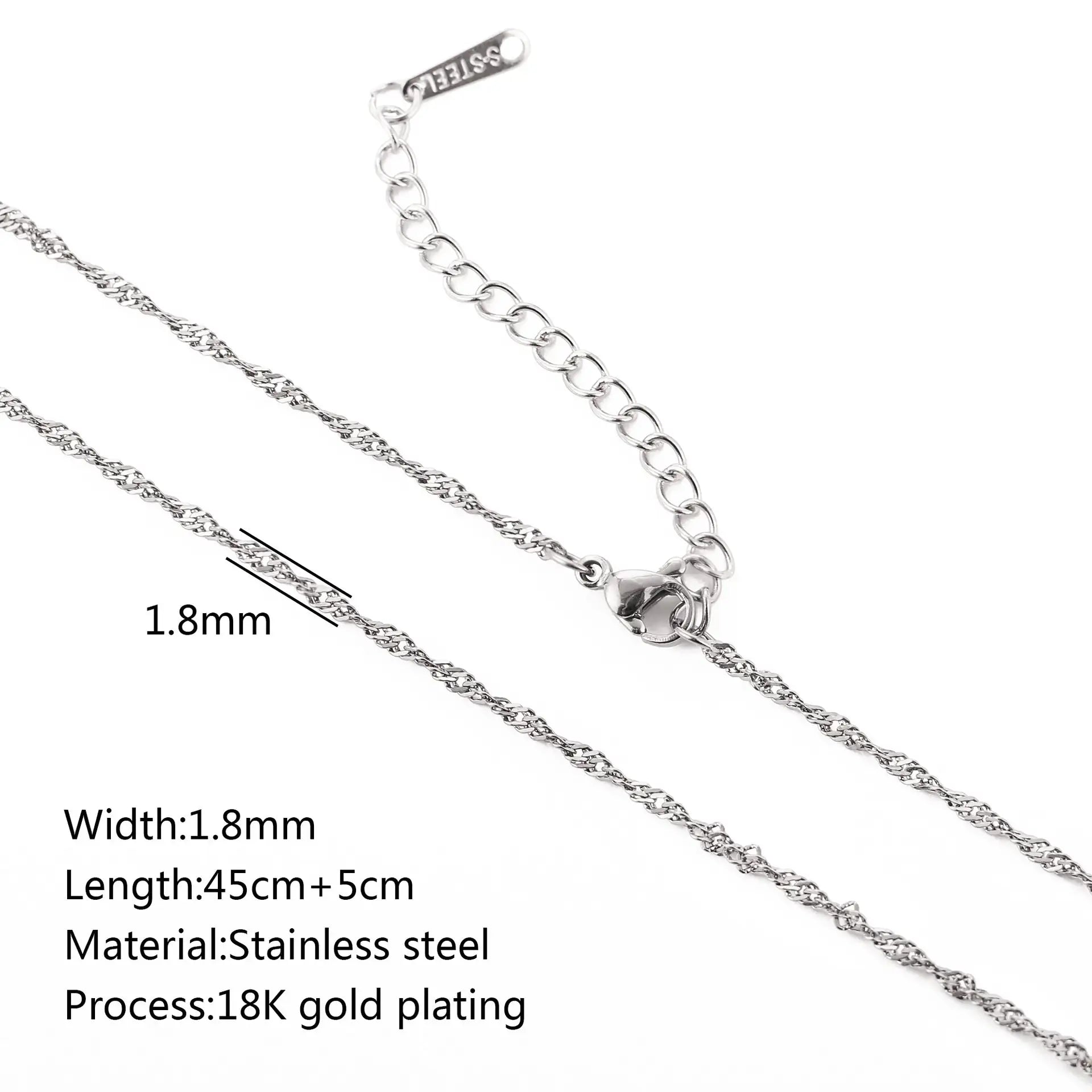 Stainless Steel Vacuum Vapor Plating 18K Gold Color Protection Lip Chain Accessories WEM Support (www.WEM.support)