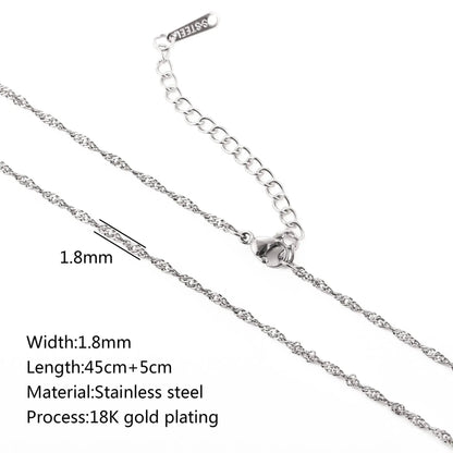 Stainless Steel Vacuum Vapor Plating 18K Gold Color Protection Lip Chain Accessories WEM Support (www.WEM.support)