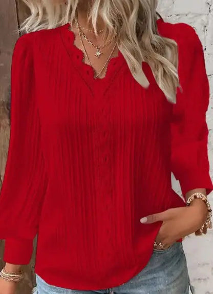 Blouse with Lace Details in Chiffon WEM Support (www.WEM.support)