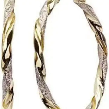 Simple Gold Women's Metal Alloy Earrings WEM Support (www.WEM.support)