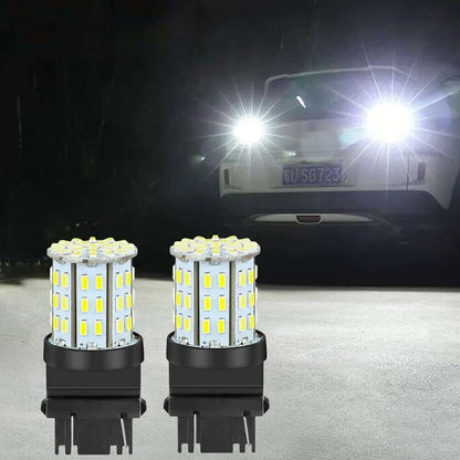 4X 3157 3156 64SMD LED Reverse Tail Brake Turn Signal DRL Light Bulb 6000K White WEM Support (www.WEM.support)
