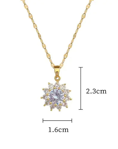 Crystal Sunflower Necklace/Earrings WEM Support (www.WEM.support)