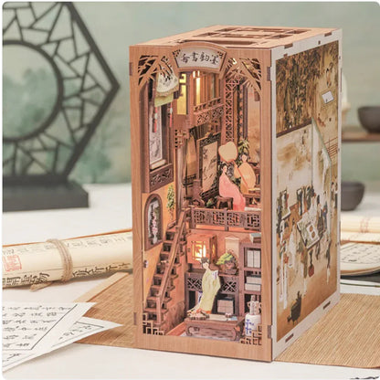 DIY Wooden 3D Book Stand Model Kit WEM Support (www.WEM.support)