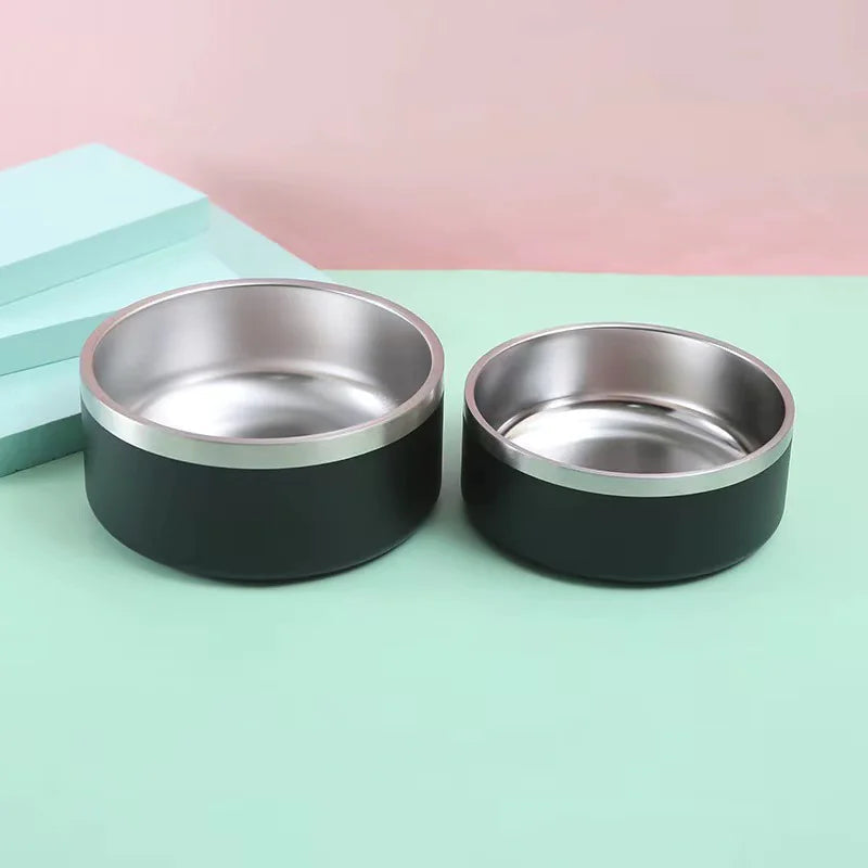Stainless Steel Dog Bowl Upright Dog Bowl WEM Support (www.WEM.support)