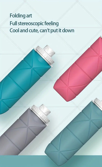 Copo de Água Dobrável de Silicone Portátil