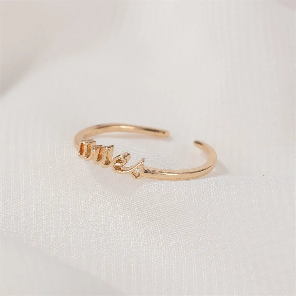 Thin Open Gold Zodiac Rings WEM Support (www.WEM.support)