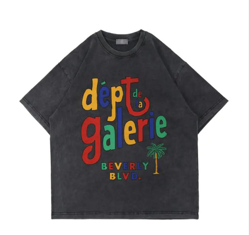 Fun Letter Printing Short-sleeved Men's Loose Round Neck Five-point Sleeves WEM Support (www.WEM.support)