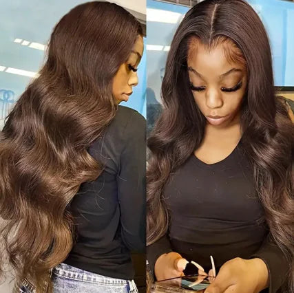 Front Lace Dark Brown Big Wave Wig HejK.com Marketplace LLC