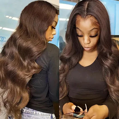 Front Lace Dark Brown Big Wave Wig HejK.com Marketplace LLC
