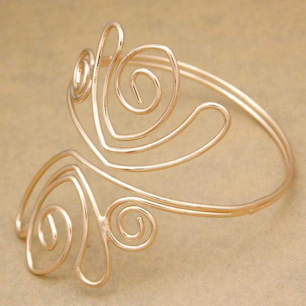 Cleopatra Swirl Snake Arm Cuff Armlet Armband WEM Support (www.WEM.support)
