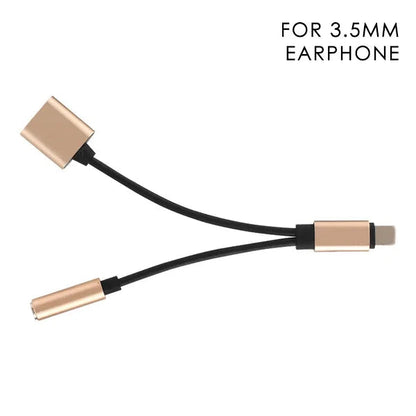 Adaptador Dual de Música e Carregamento WEM Support (www.WEM.support)