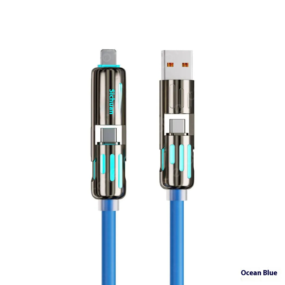 Car Multifunction 240W Four-in-one Data Cable WEM Support (www.WEM.support)