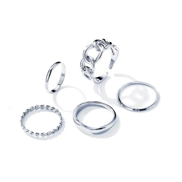 Fashion Boho Crystal Joint Ring Set WEM Support (www.WEM.support)