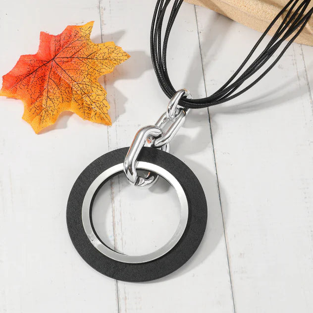 Minimalist Metal Ring Necklace for Women HejK.com