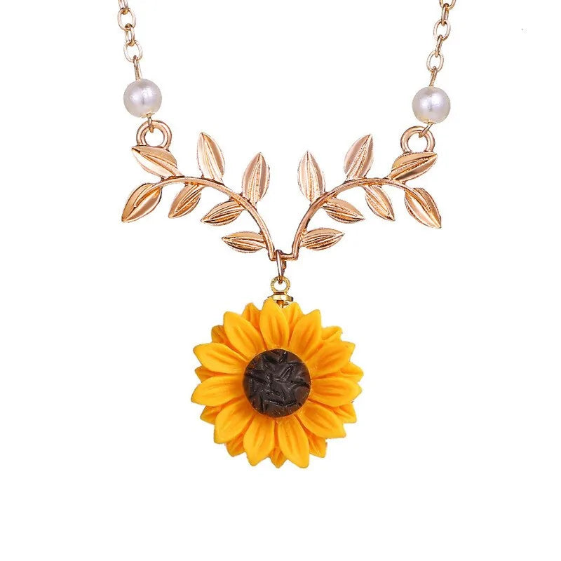 Sunflower - You Are My Sunshine Necklace WEM Support (www.WEM.support)