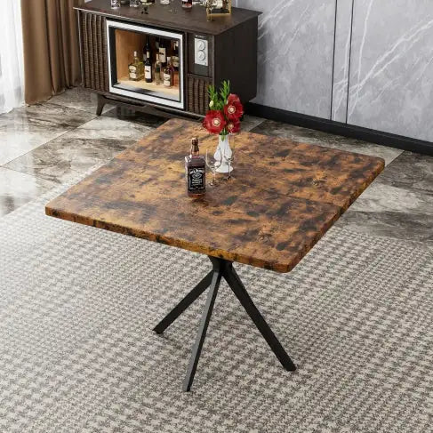 Square Dining Table, Mid Century Modern Square Dining Table For 4-6 Person, Coffee Table For Kitchen Dining Room, Office, Save Space WEM Support (www.WEM.support)