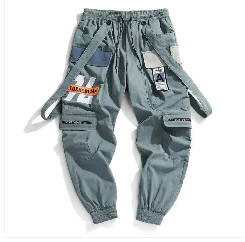 Casual Trousers Overalls For Male Youth Hong Kong Style Multi-pocket Trousers HejK.com