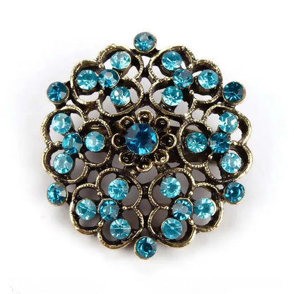 Peacock Flower Brooch WEM Support (www.WEM.support)