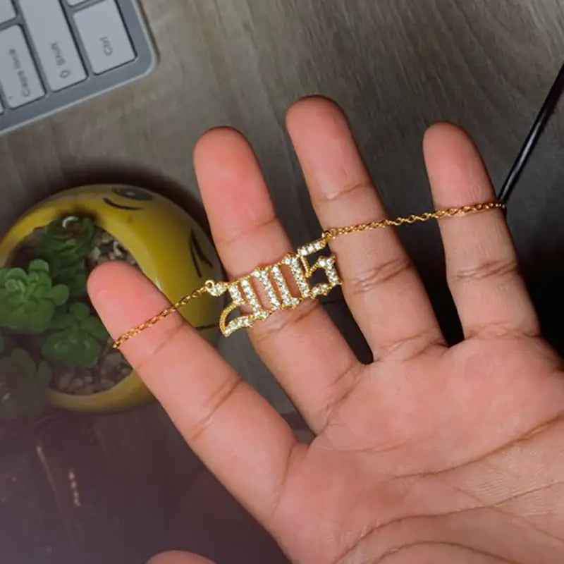 Birth Year Number Necklace WEM Support (www.WEM.support)