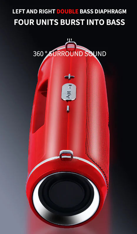 Bluetooth 5.1 Speaker Wireless Waterproof Outdoor Stereo LOUD Bass USB/TF Strap WEM Support (www.WEM.support)