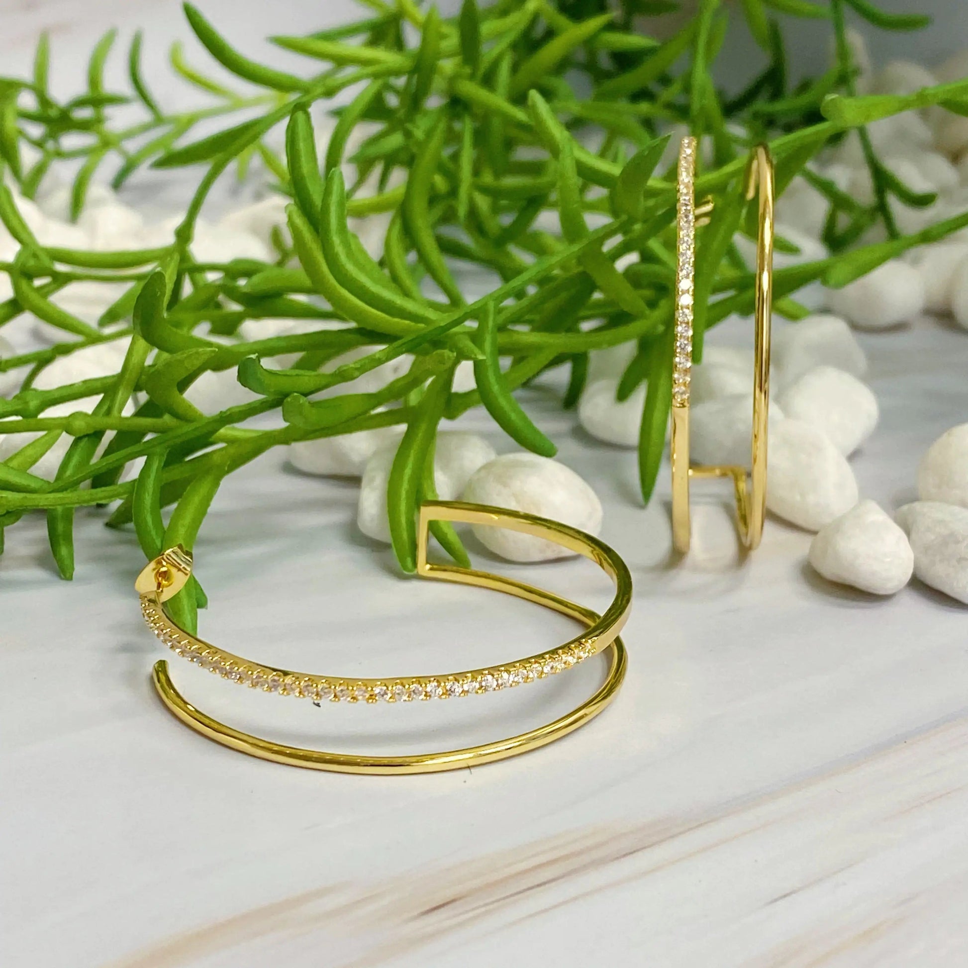 Doubled Open Top Hoop Earrings WEM Support (www.WEM.support)