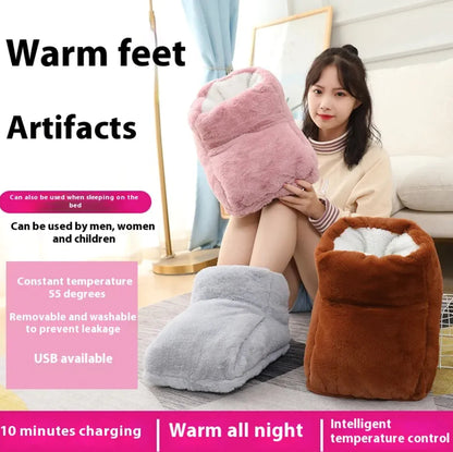 Electric Rabbit Fur Foot Warmer WEM Support (www.WEM.support)