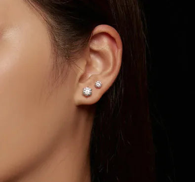 Radiant Moissanite Six-Prong Studs HejK.com Marketplace LLC