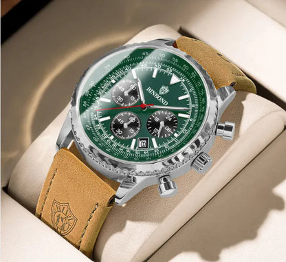 Men's Ultra-Thin Leather Strap Multifunctional Luminous Watch WEM Support (www.WEM.support)