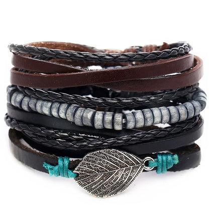 Multilayer Leather Bracelet WEM Support (www.WEM.support)