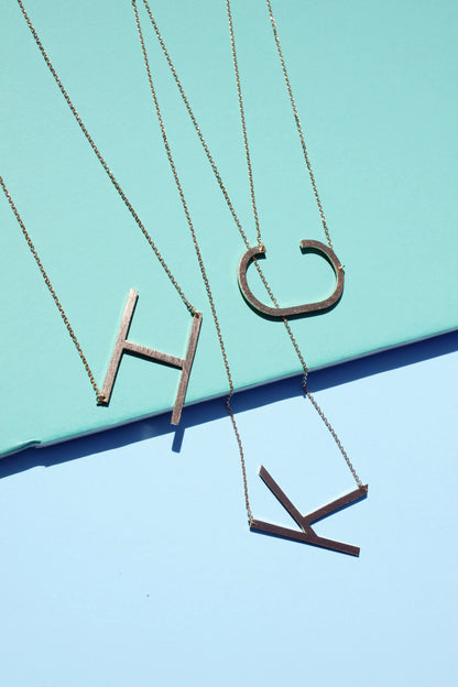 Monogram Collection Initial Necklace Prepck WEM Support (www.WEM.support)