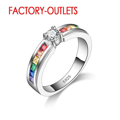 Colorful Cubic Zirconia Women Engagement Ring WEM Support (www.WEM.support)
