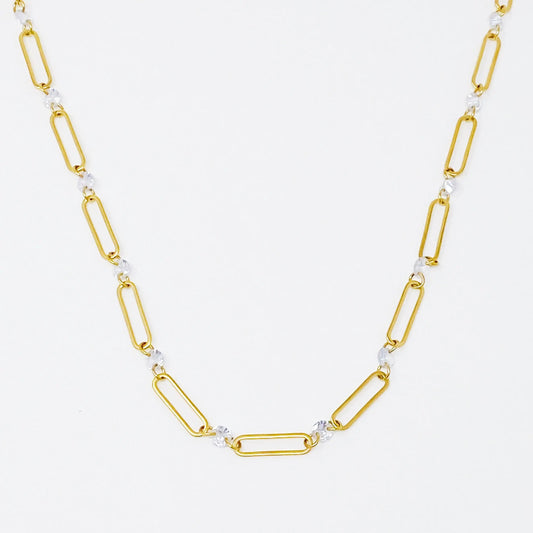 Crystal Linked Chain Necklace WEM Support (www.WEM.support)