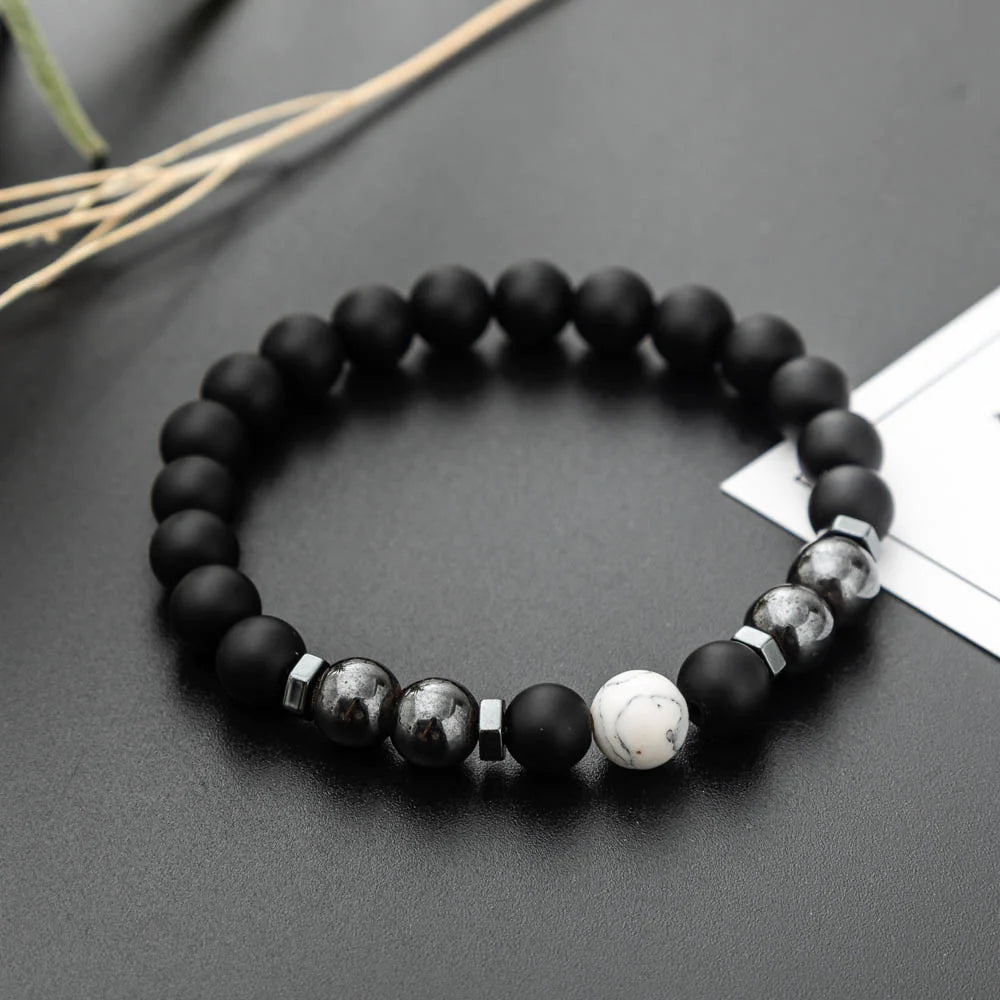 Frosted Stone Magnet Bracelet WEM Support (www.WEM.support)