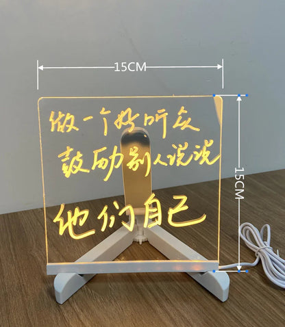 Acrylic LED Message Board Lamp WEM Support (www.WEM.support)