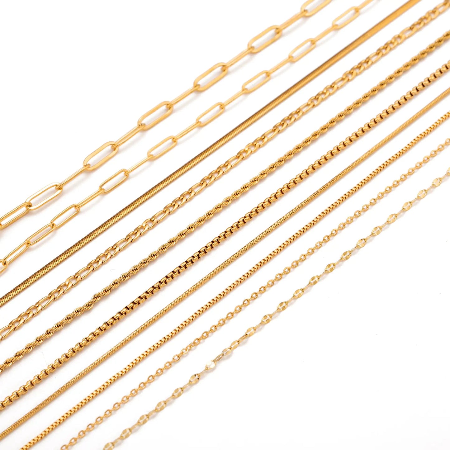 Stainless Steel Vacuum Vapor Plating 18K Gold Color Protection Lip Chain Accessories WEM Support (www.WEM.support)