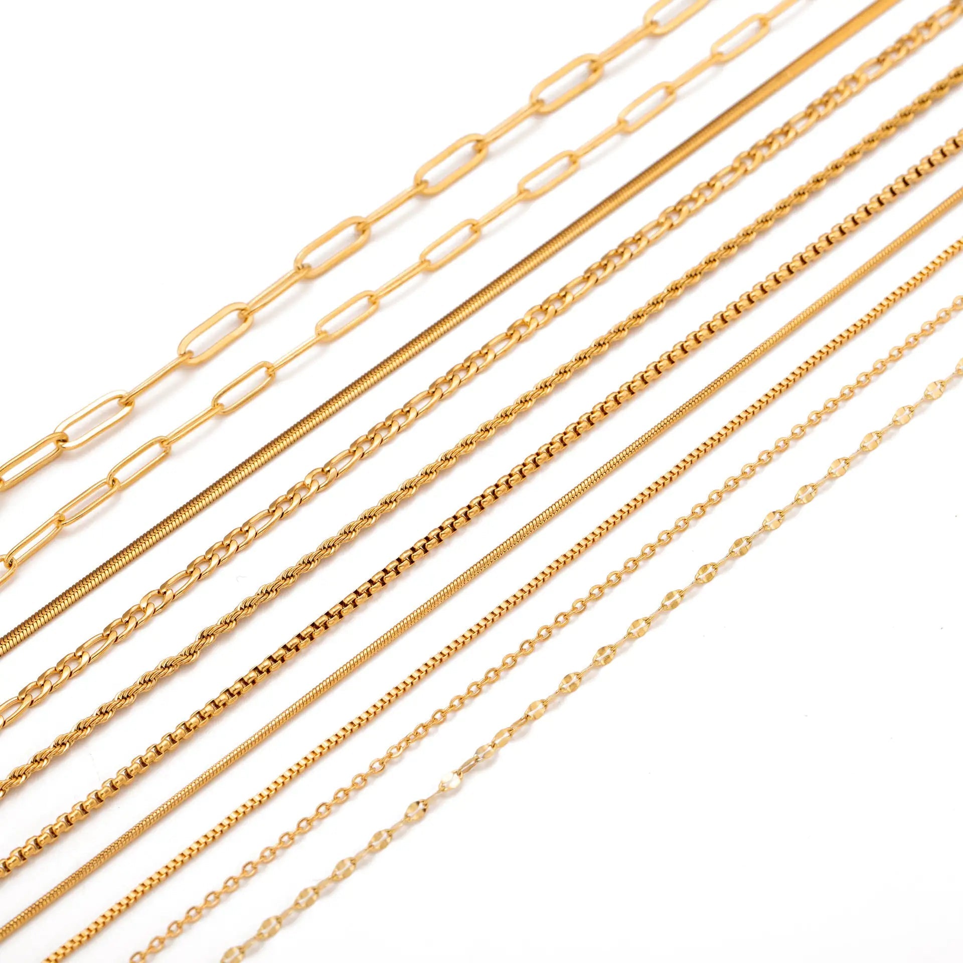 Stainless Steel Vacuum Vapor Plating 18K Gold Color Protection Lip Chain Accessories WEM Support (www.WEM.support)