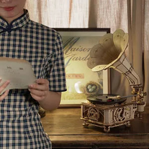 ROKR Mechanical Gear Classical Gramophone LKB01D WEM Support (www.WEM.support)