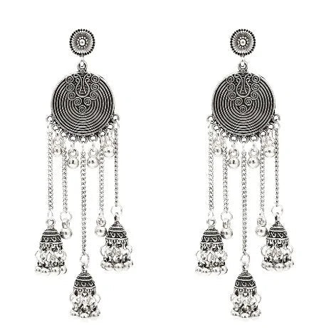 Egypt Vintage Silver Alloy Earrings for Women WEM Support (www.WEM.support)