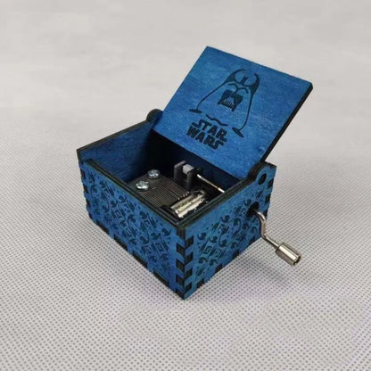 Caixa de Música de Madeira Movida a Manivela WEM Support (www.WEM.support)