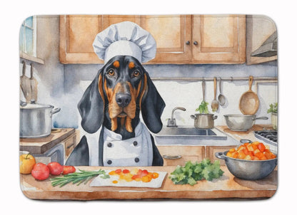 Black and Tan Coonhound The Chef Memory Foam Kitchen Mat WEM Support (www.WEM.support)