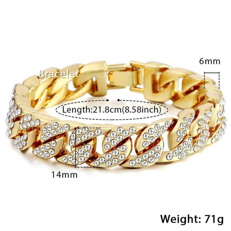 Miami Gold Curb Cuban Bracelet WEM Support (www.WEM.support)